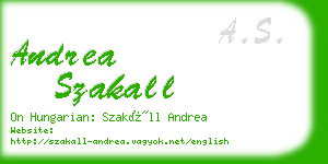 andrea szakall business card